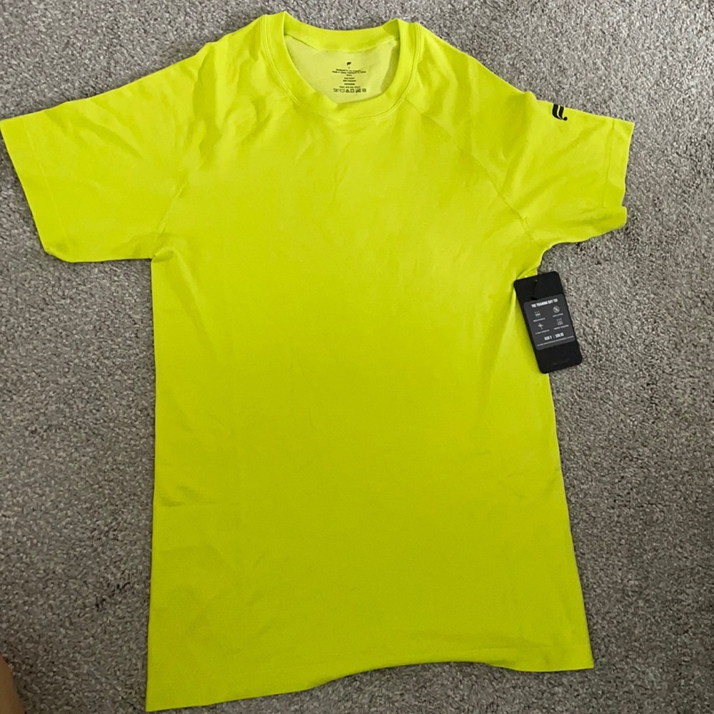 Men’s Fabletics Size Small Neon Training Tee